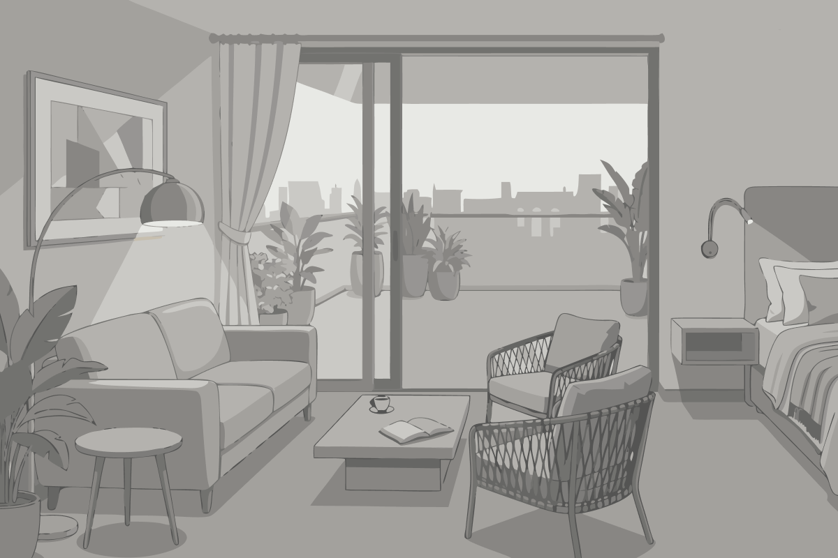 Appartement met 2 slaapkamers en een Gedeeltelijk Uitzicht op Zee